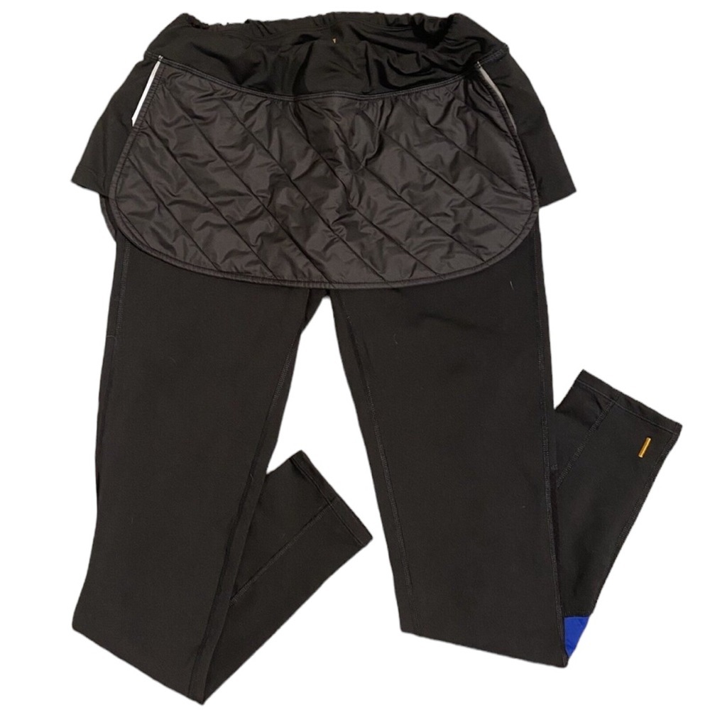 Lucy Black Quilted Skirted Leggings